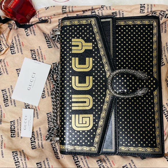 GUCCI
Dionysus New SEGA Moon & Stars Leather Shoulder Bag, Black- Never Used - Picture 2 of 7